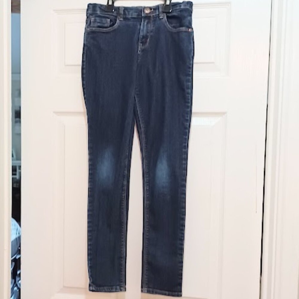 B'Gosh Girls super skinny blue jeans size 12 with adjustable waist elastic